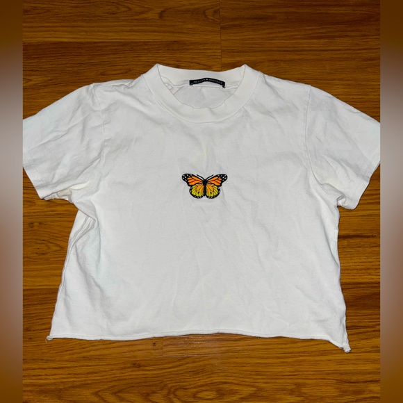 🦋BRANDY MELVILLE🦋 Butterfly Crop Top - Picture 1 of 4